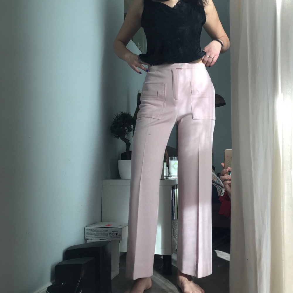 Vintage Baby Pink High Waisted Pants w/ Pockets